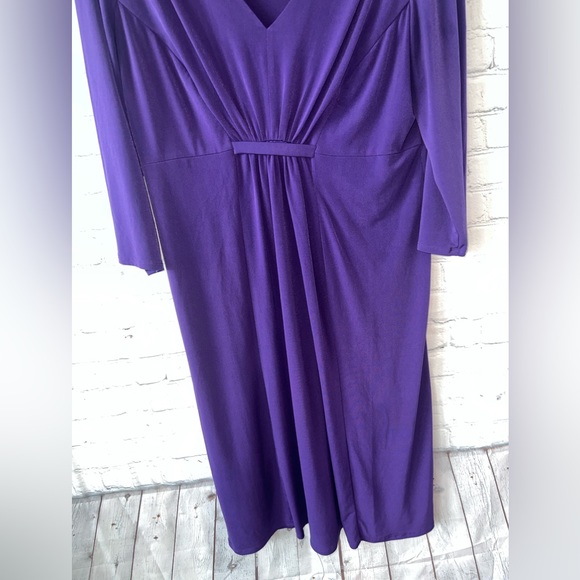 Sangria Dark Purple long sleeve dress size 14 - Picture 10 of 11